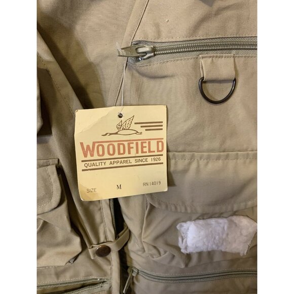 Vintage New Woodfield Fishing Men’s Sz M Vest Tan - Picture 3 of 8